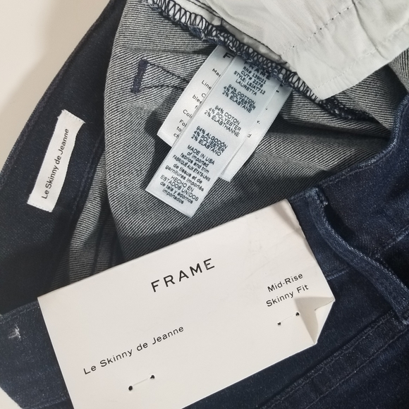 FRAME Le Skinny De Jeanne Asymmetrical Triangle B6 - Picture 8 of 8